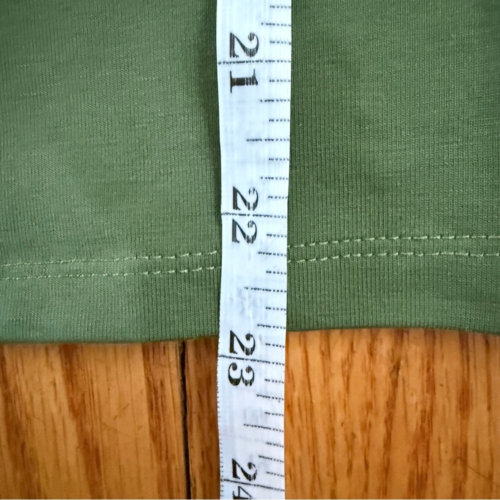 J Crew Mock Neck Tank in Olive Green Large Bodycon - Picture 5 of 5